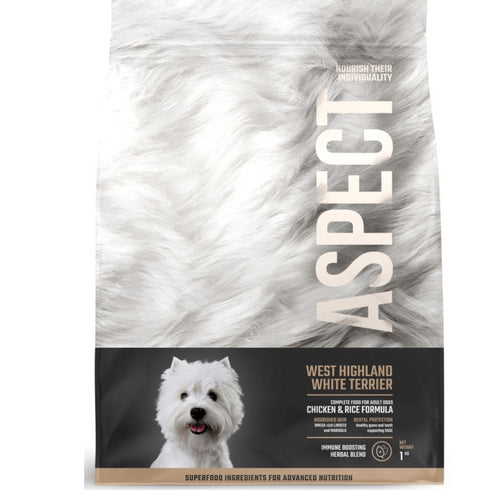 Hrana uscata pentru caini Aspect Highland White Terrier cu pui si orez 2.5kg